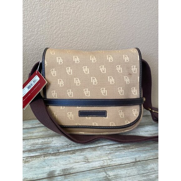 Dooney & Bourke Handbags - Vintage 1990s/Y2K Dooney & Bourke Small Logo Canvas Messenger Bag Made in USA